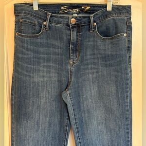 Seven7 Jean Tower Straight Leg Crop Jean Raw Hem - Size 10